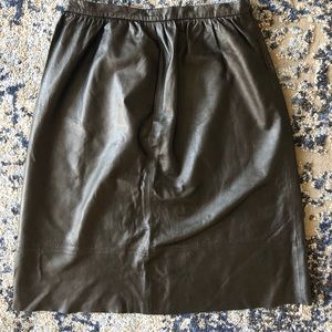 Theory leather midi skirt